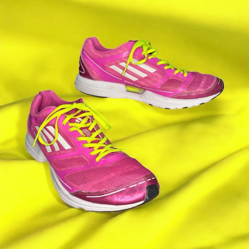 Adidas Adizero Feather Running Shoe Women Size 8.5 Rush Pink Marathon Gym